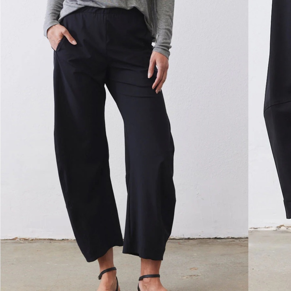 RUTI ON THE LOOSE WORK PANTS Black Brushstroke Print Size 00